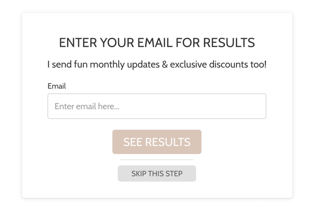 Email List Opt In Form with Interact