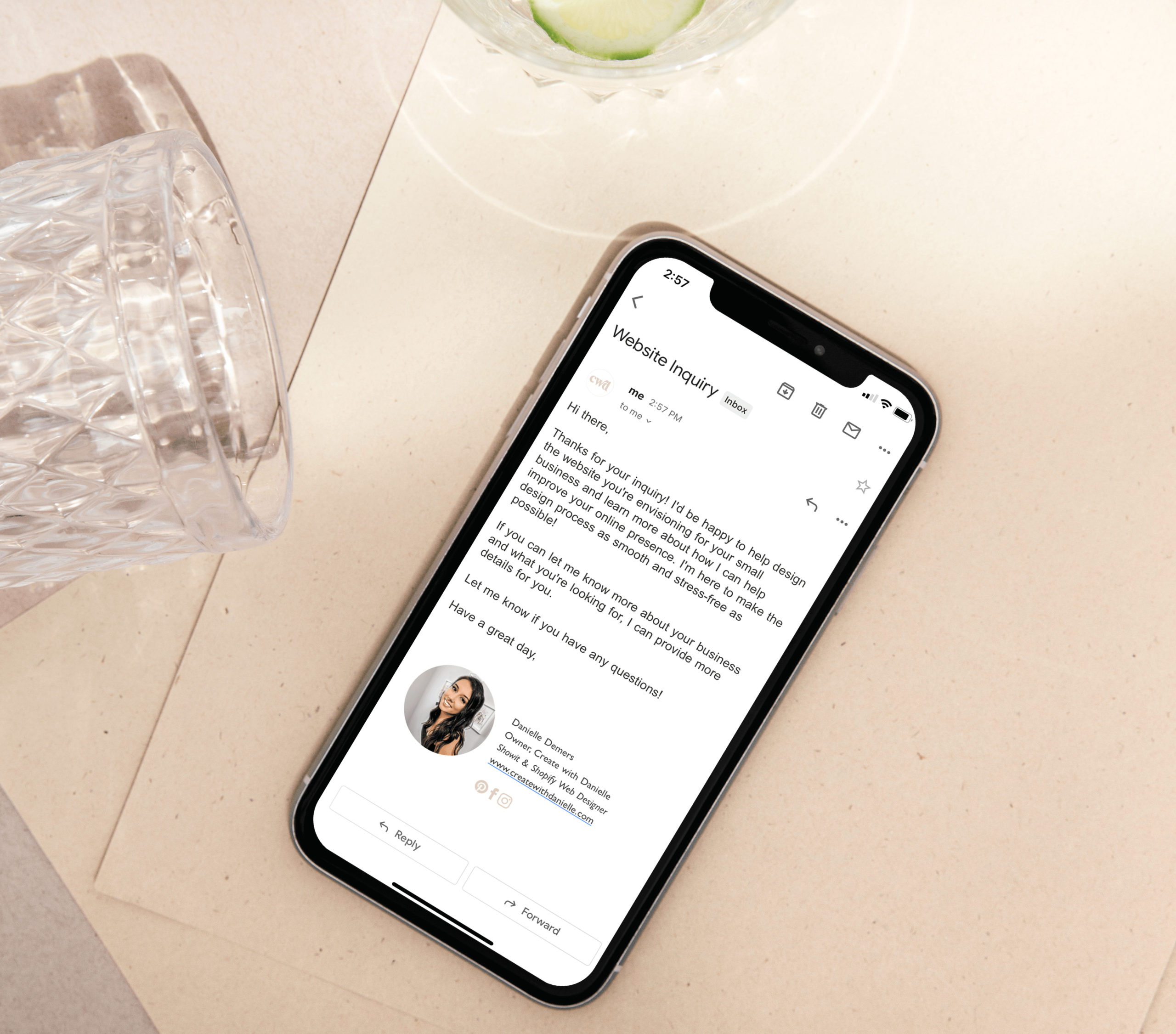 Create a Custom Email Signature in Google Docs | createwithdanielle.com