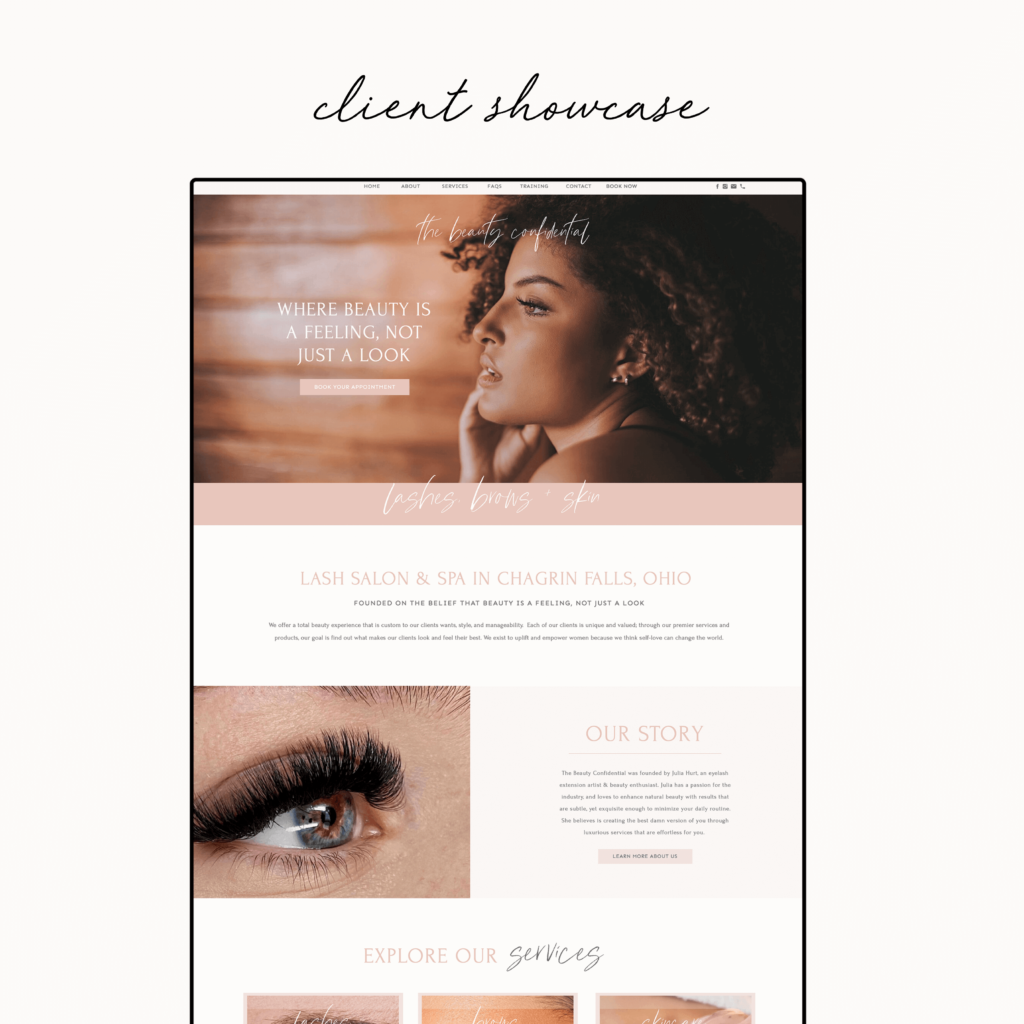 Lash Artist Website Design