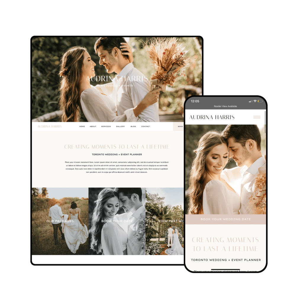 Showit Template for Wedding Planners
