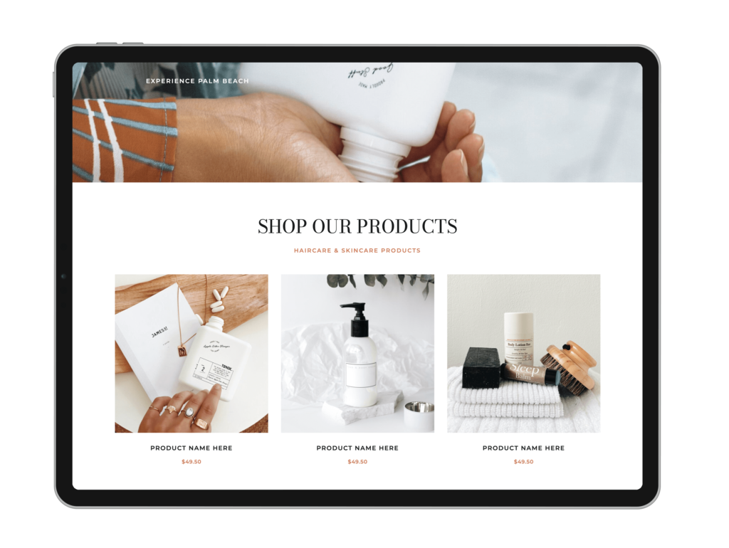 Showit Online Shop Design