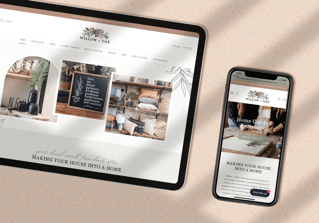 Shopify Home Decor Website Design
