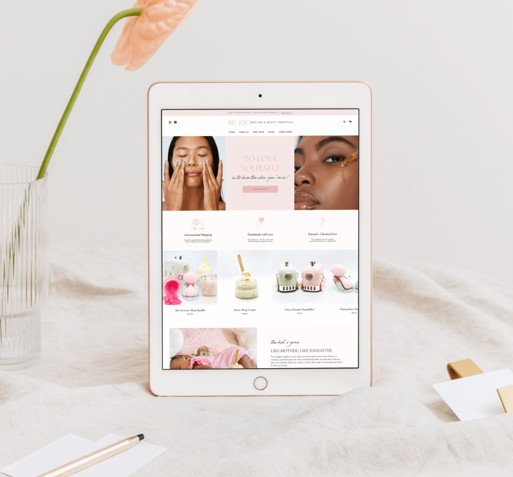 Shopify Beauty & Skincare Website Design 