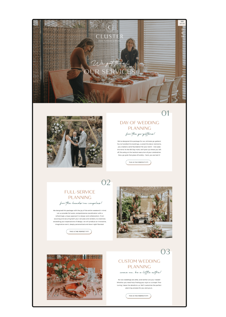 Wedding Planner Website Services Design