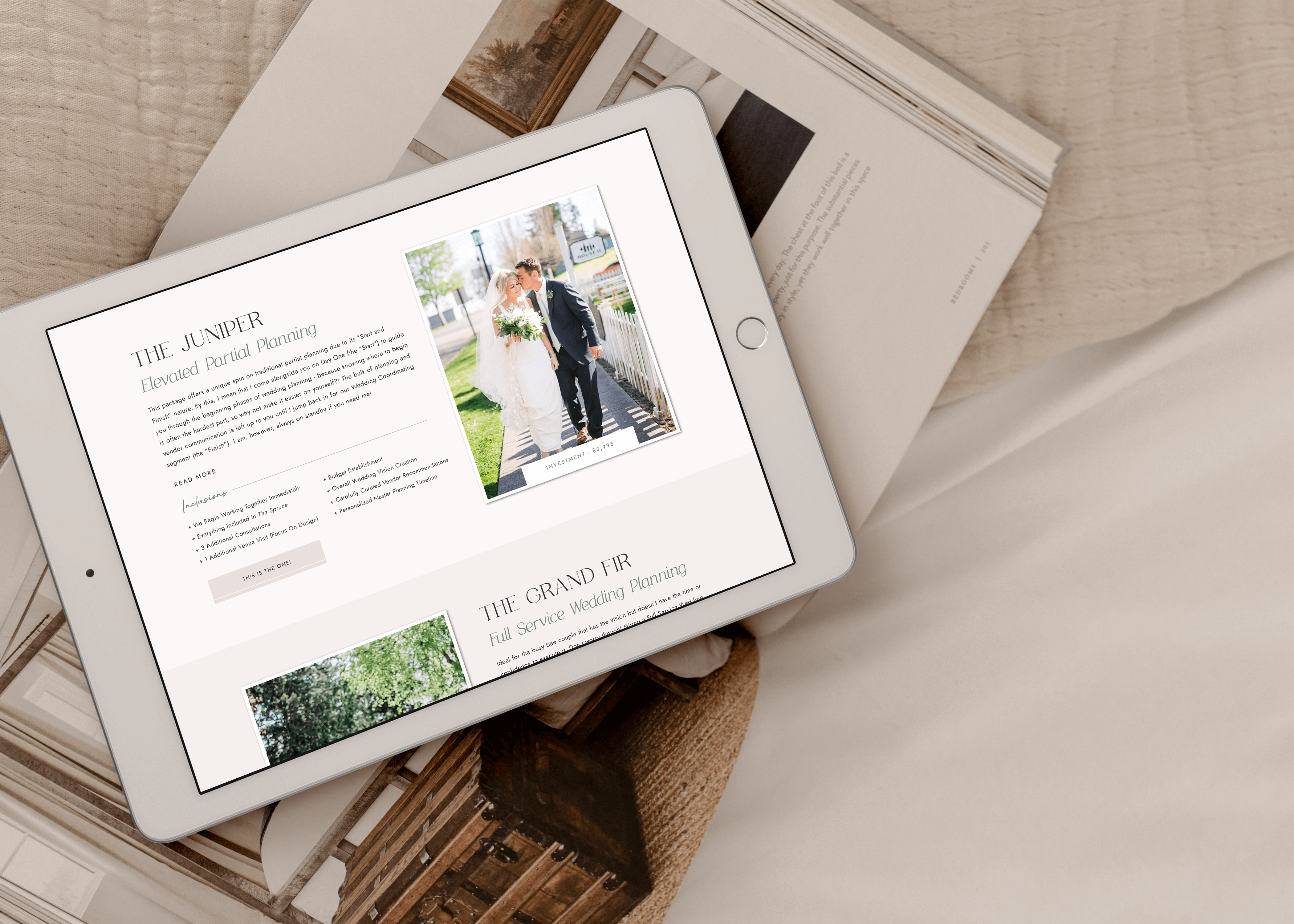 Showit Website Design for Wedding Planner