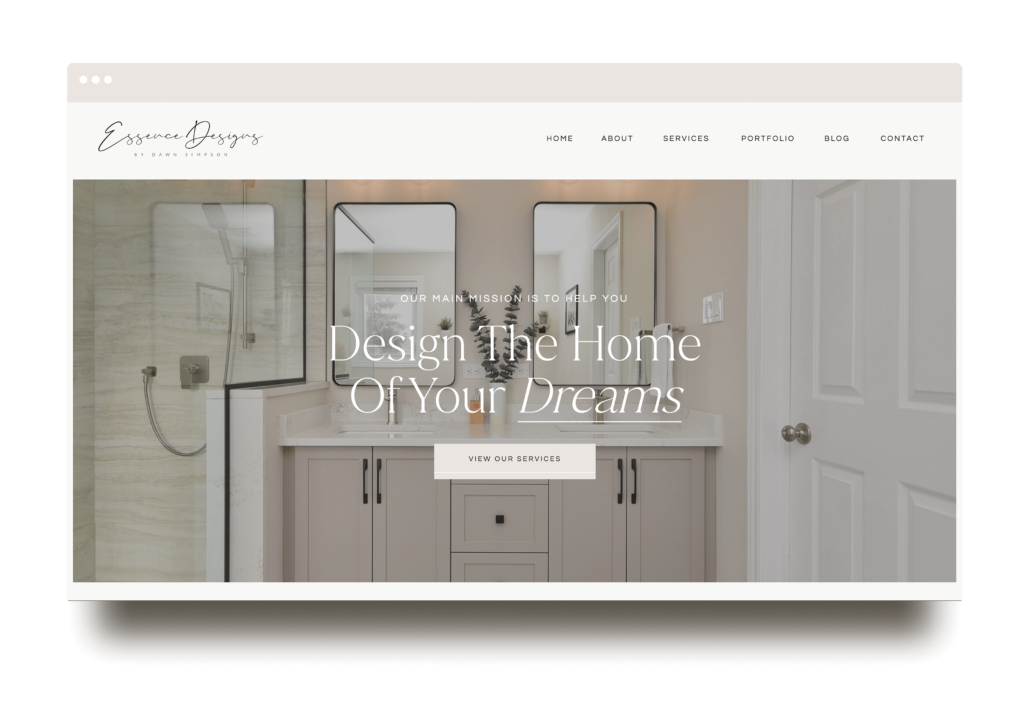 Showit Interior Design Website Design Inspiration
