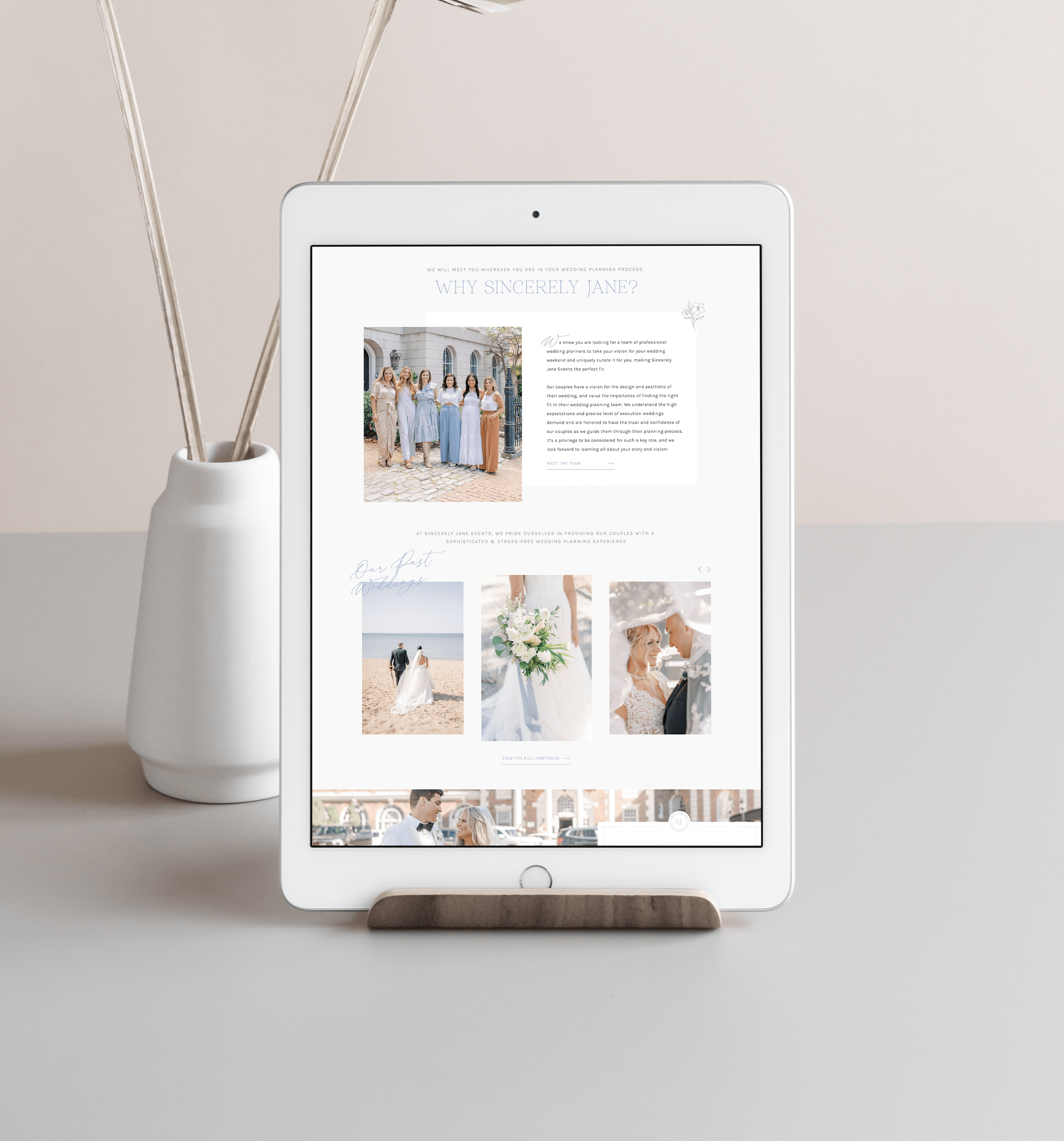 Showit Wedding Planning Website Design