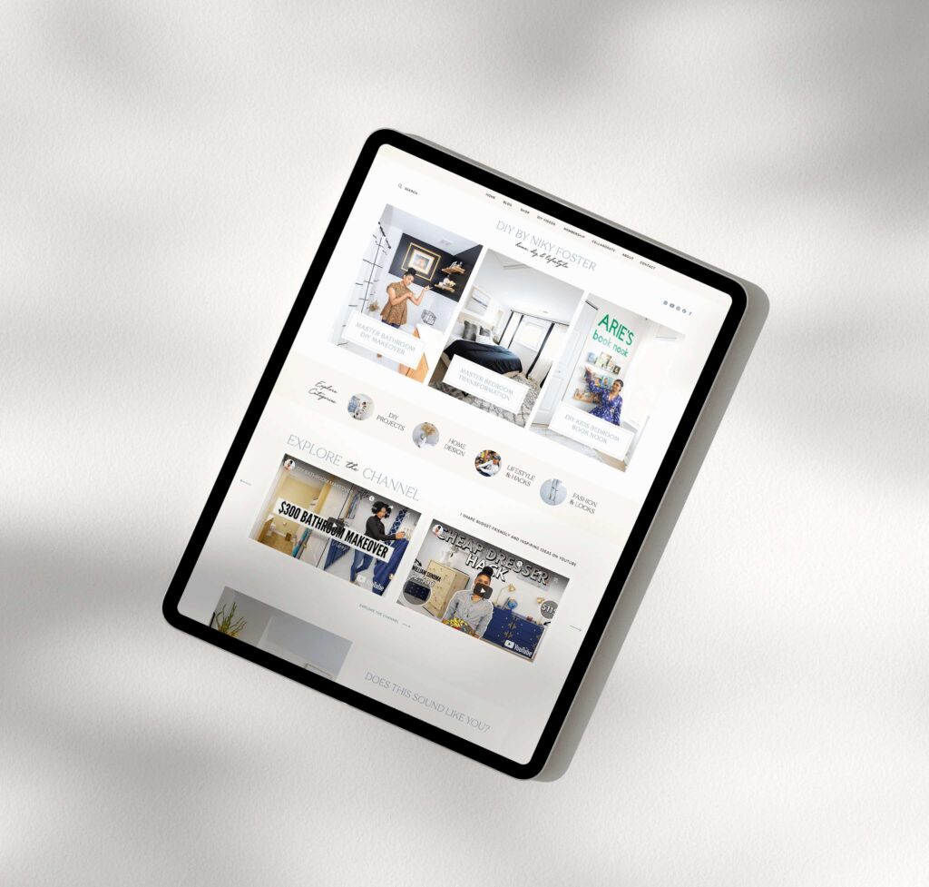 Showit Home DIY Blog & Content Creator Website Design 3