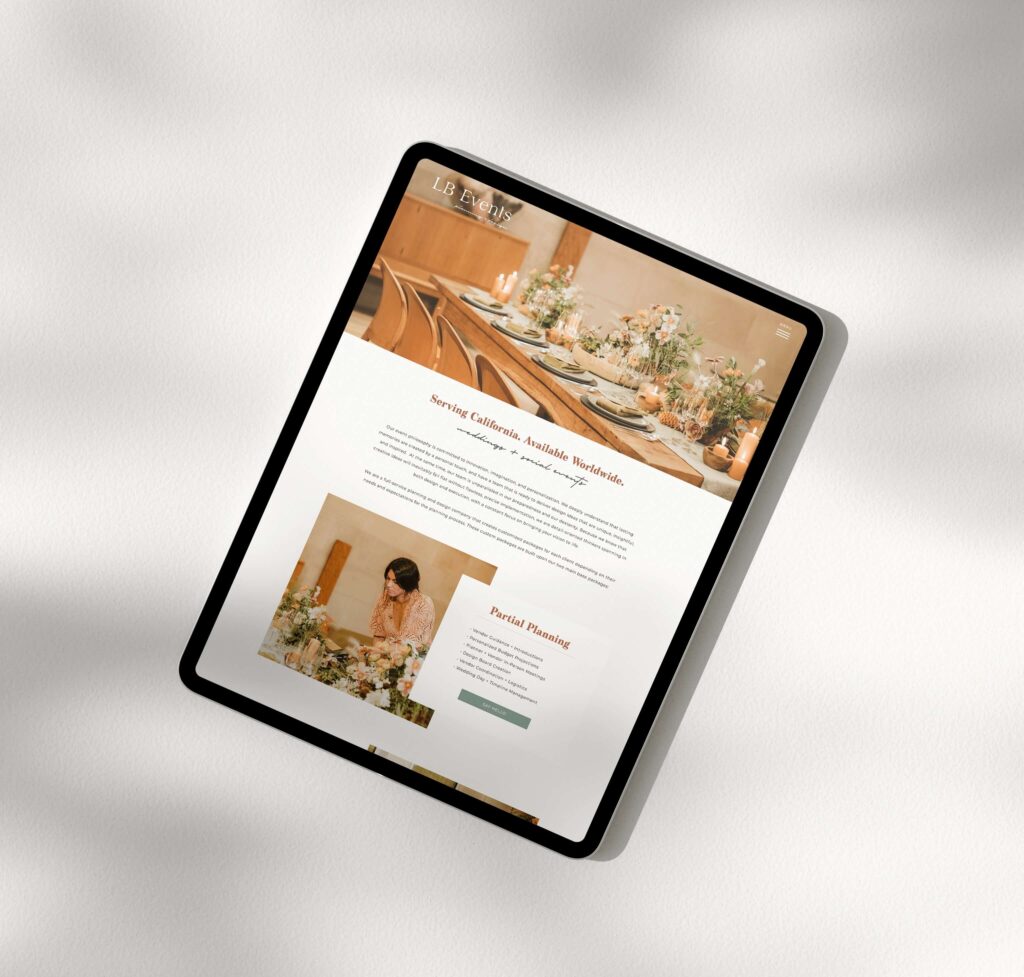 Showit Boho Wedding Planner Website Design 3