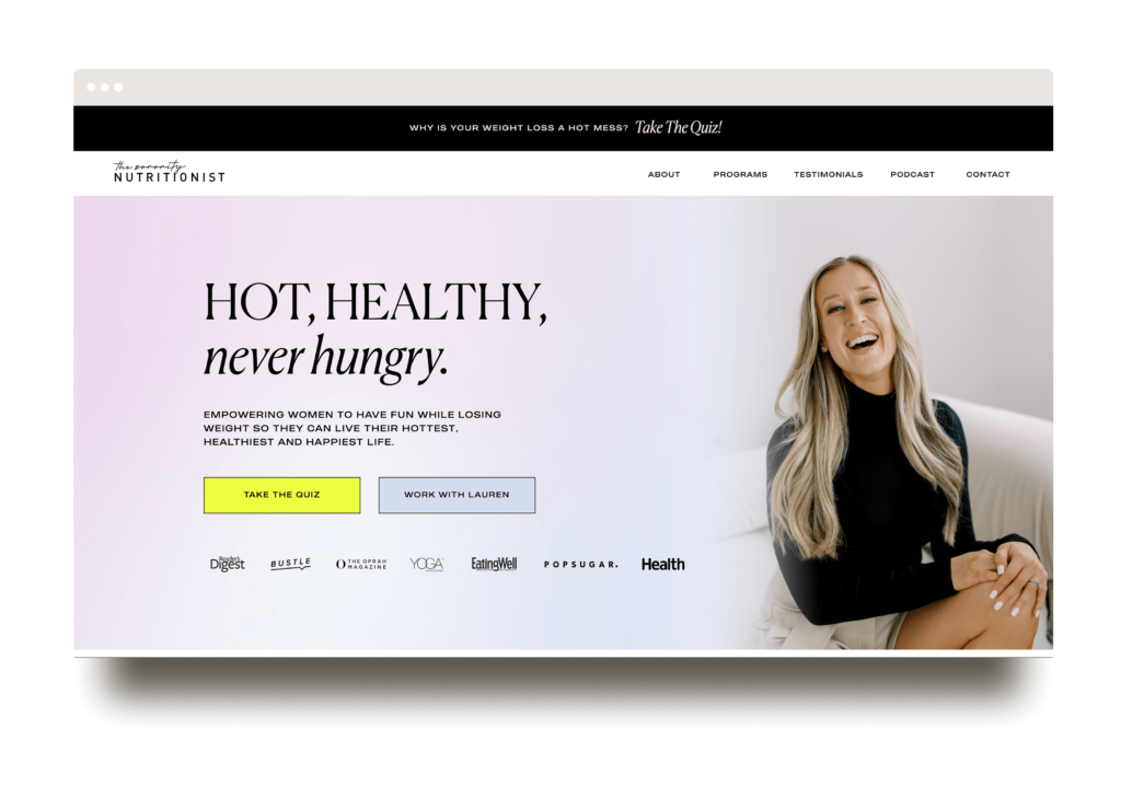 Showit Fun & Colorful Registered Dietitian Website Design