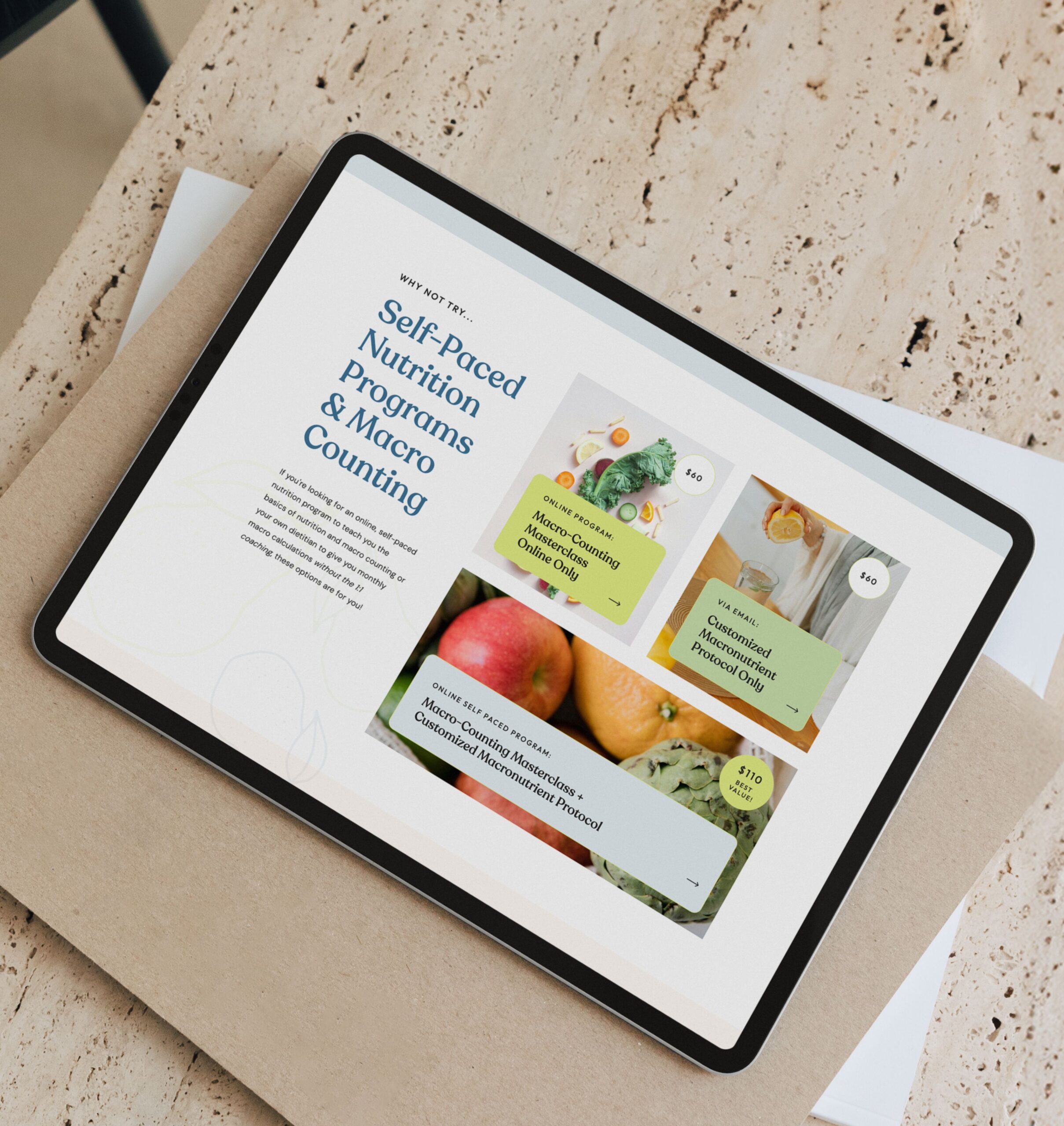 Dietitian Website Package Mockup