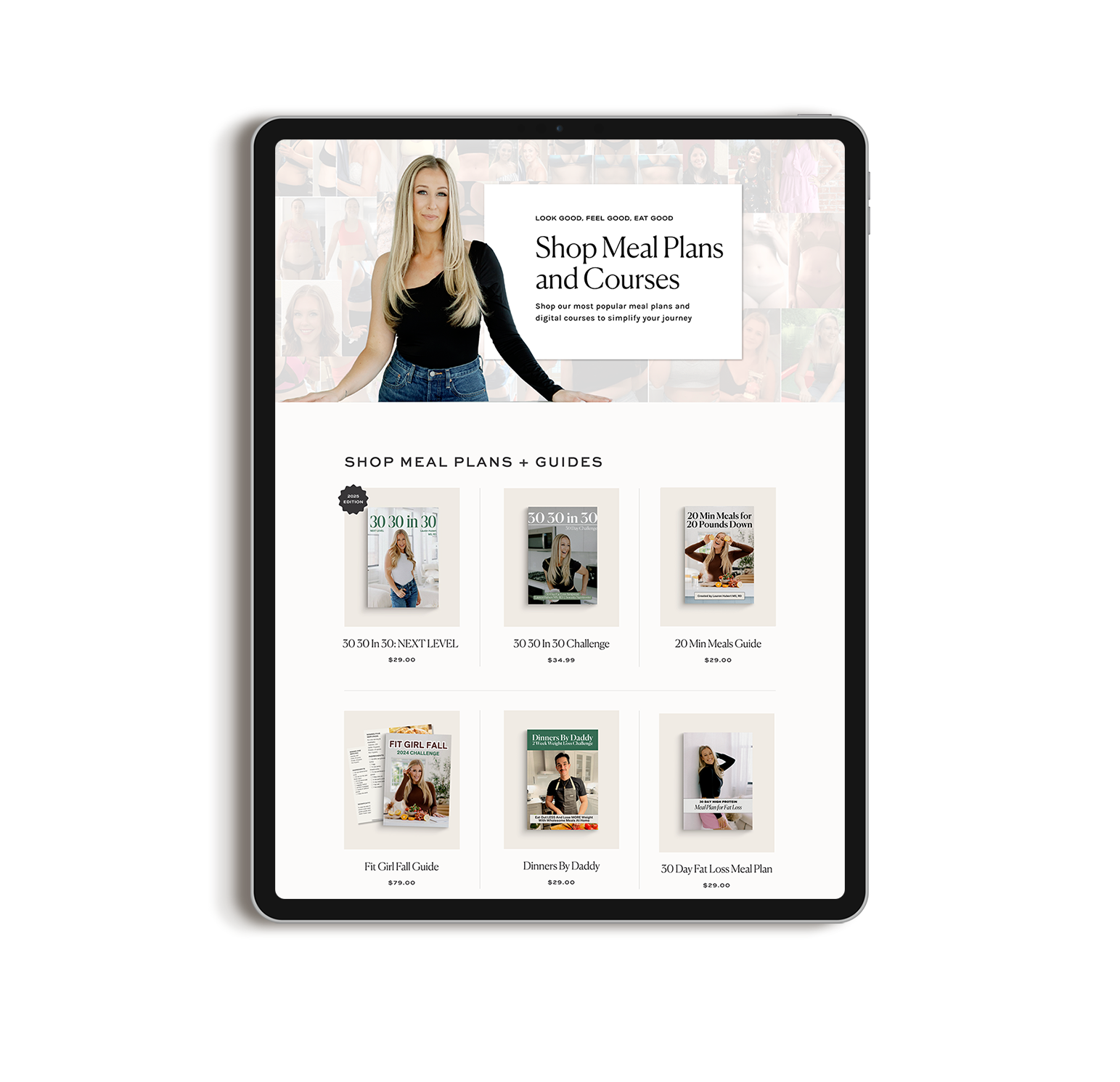 Shop Page Design Showit