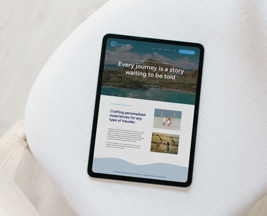 Transparent Header Menu in Showit Styling 2