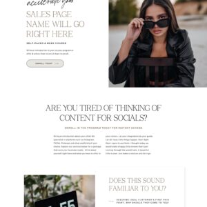 Editorial Showit Sales Page Template