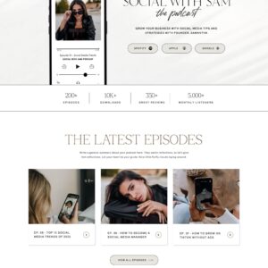 Showit Podcast Page Template