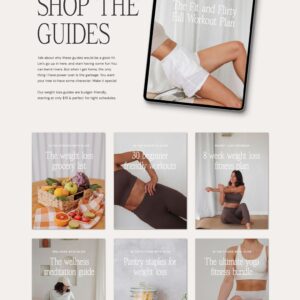 Showit Digital Product Shop Page Template