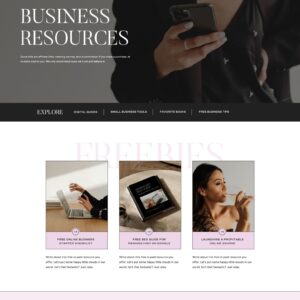 Showit Resources Page Template