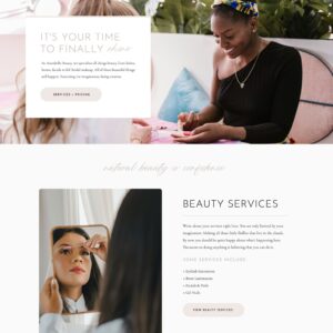 Showit Template for Beauty Salons