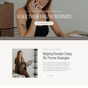 Showit Template for Business Coaches