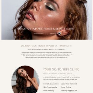 Modern Showit Templates for Estheticians