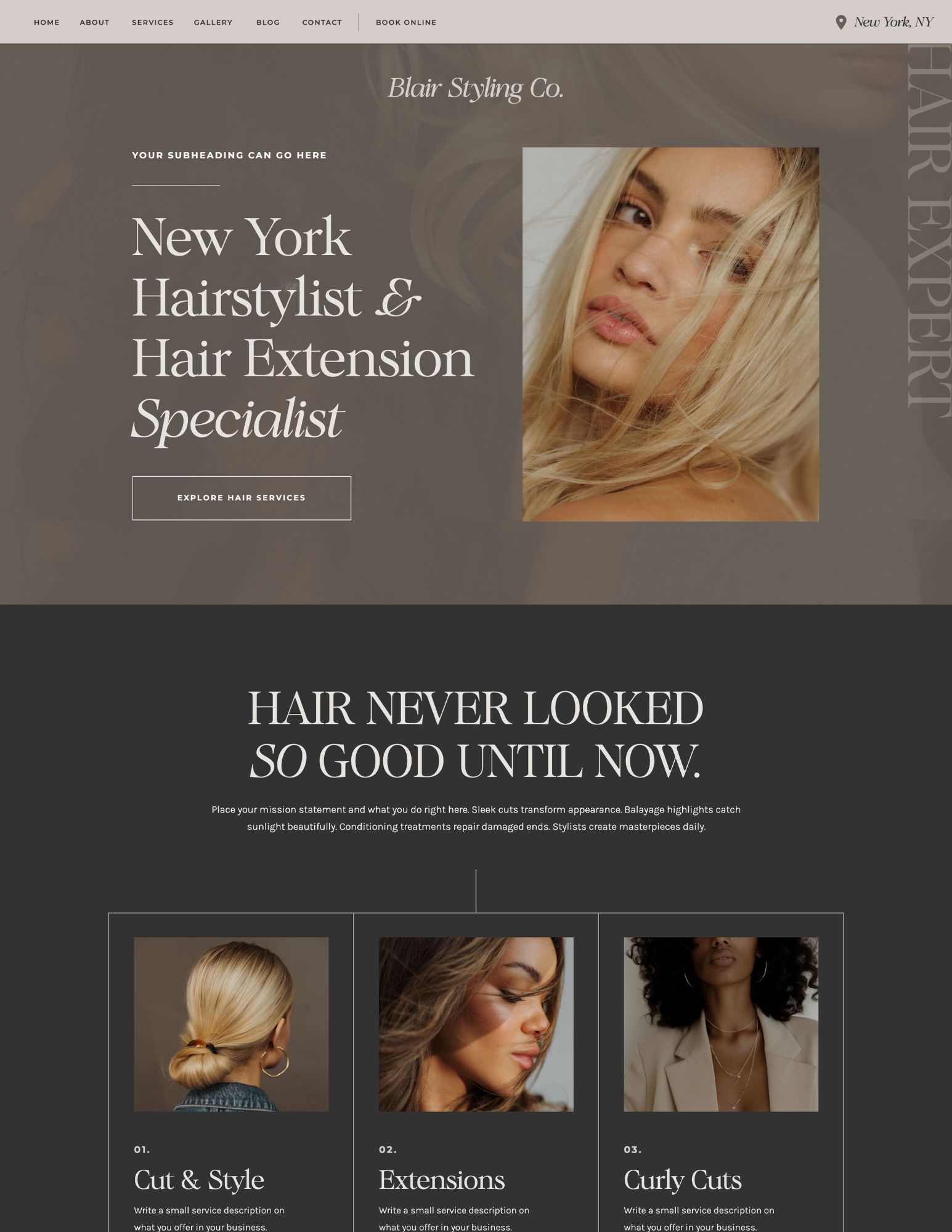 Showit Templates for Hairstylists and Salons