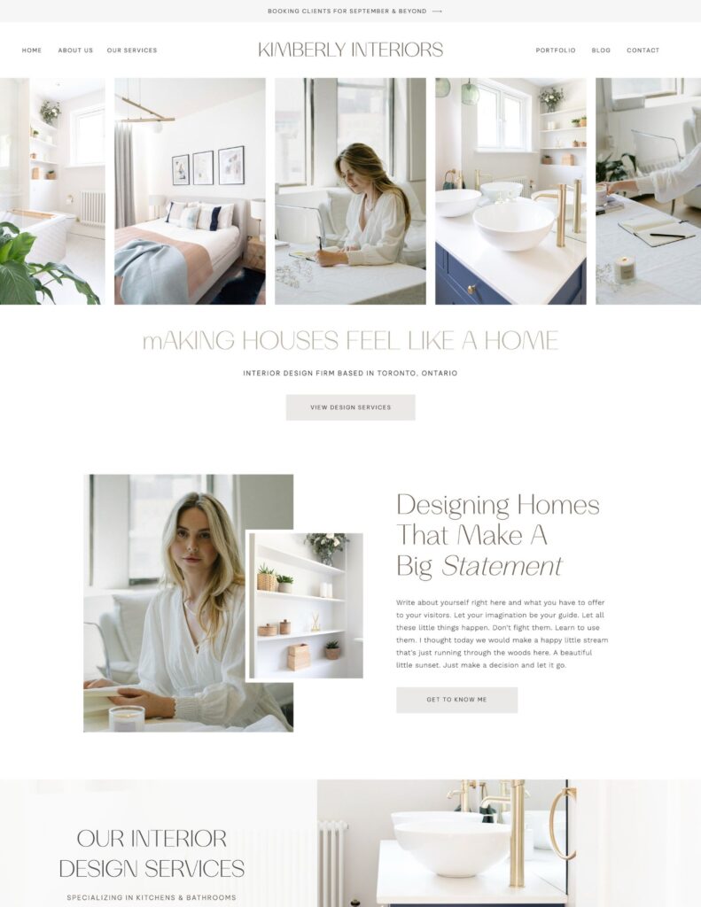 Showit Template for Interior Designers