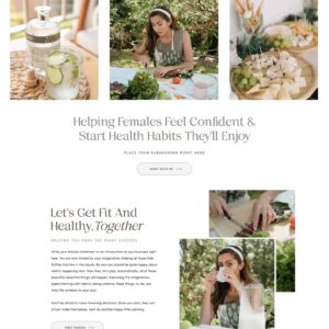 Showit Template for Nutritionists