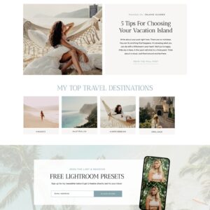 Showit Blog Template for Travel Bloggers