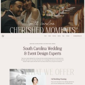 Editorial Showit Template for Wedding Planners
