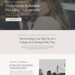 Jaclyn Showit Template for Wedding Videographers