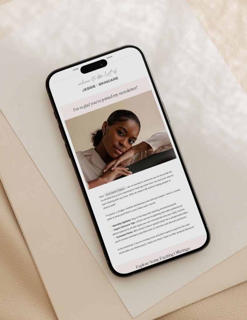 Jessie Flodesk Welcome Email Template