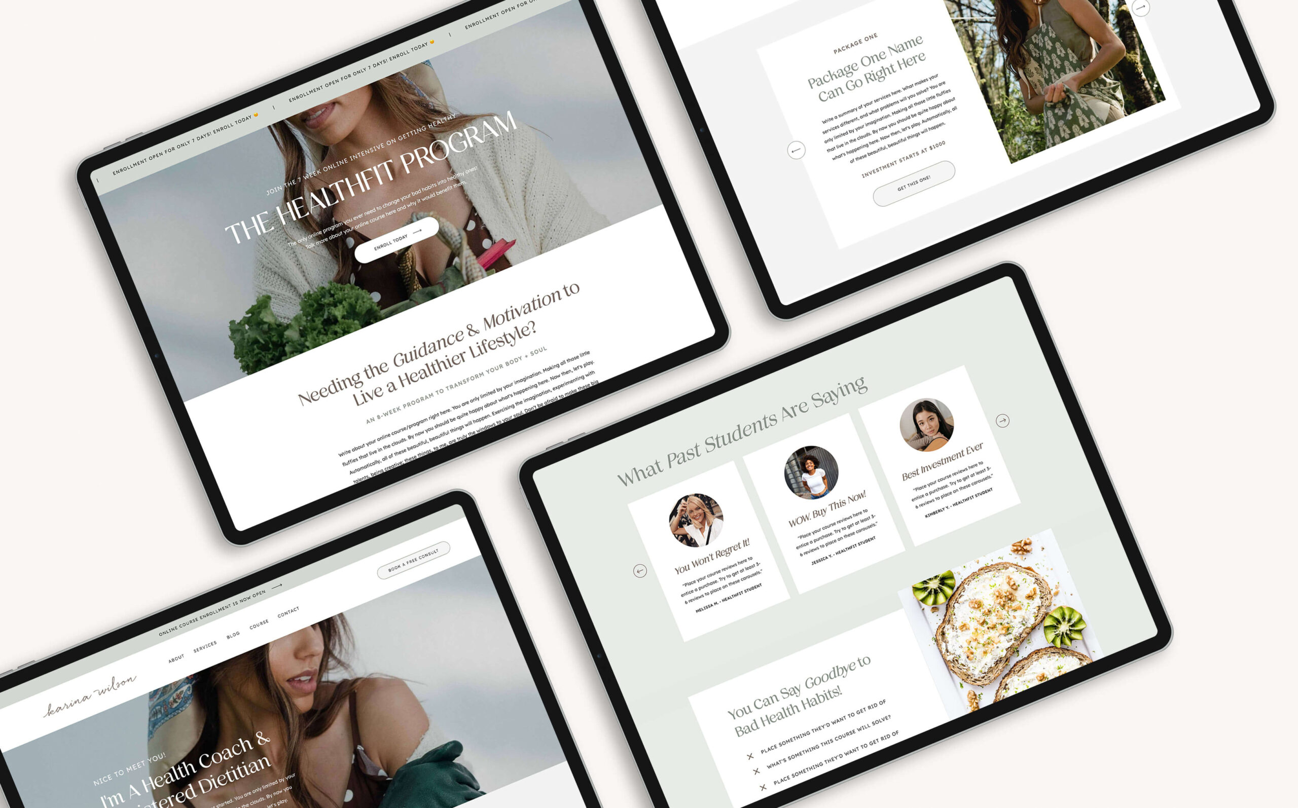 Image Grid for Showit Template Health & Wellness