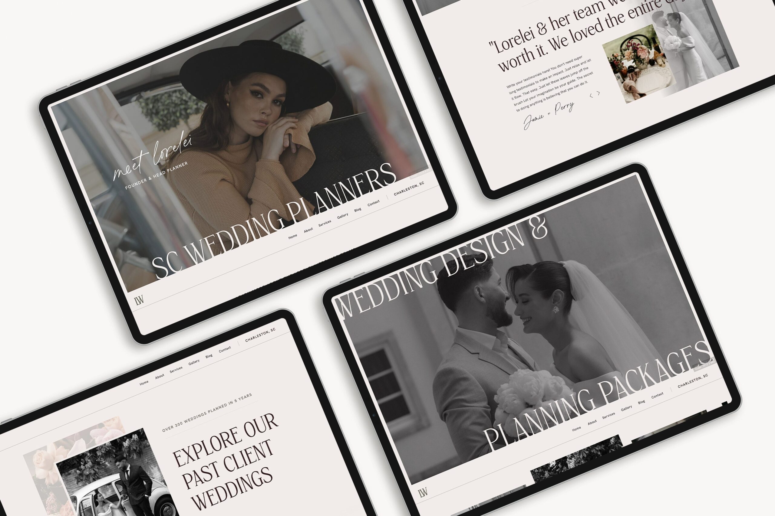Showit Editorial Website Template for Wedding Planners