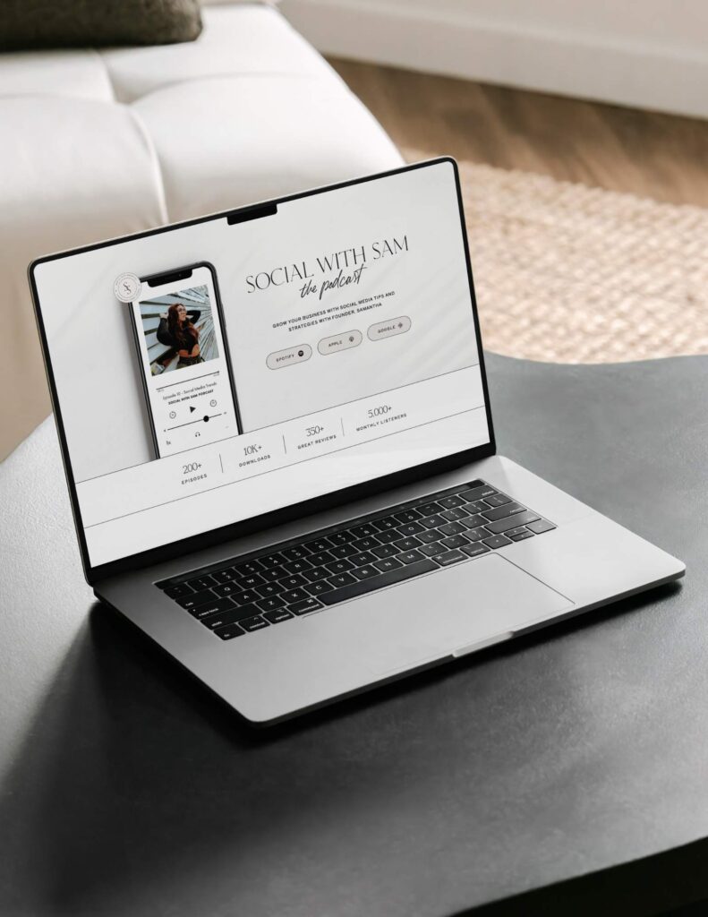 Showit Podcast Page Template