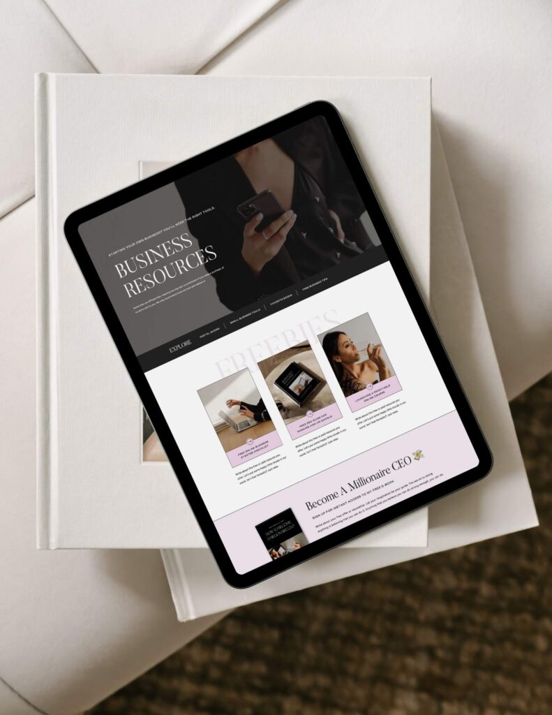 Lily Resources Showit Page Template