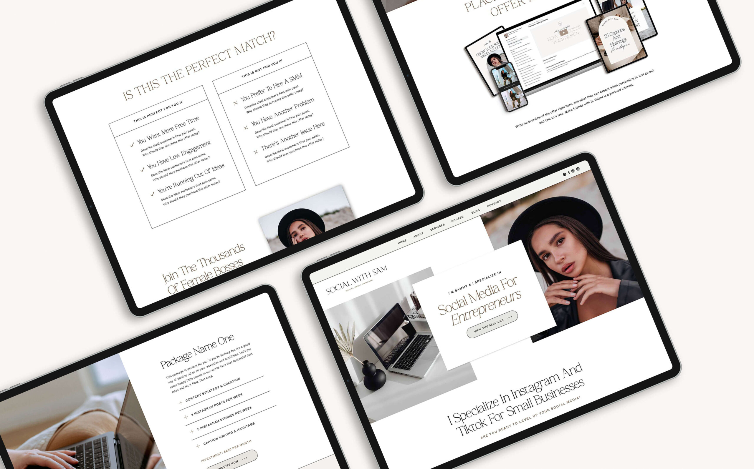 Showit Template for Social Media Managers