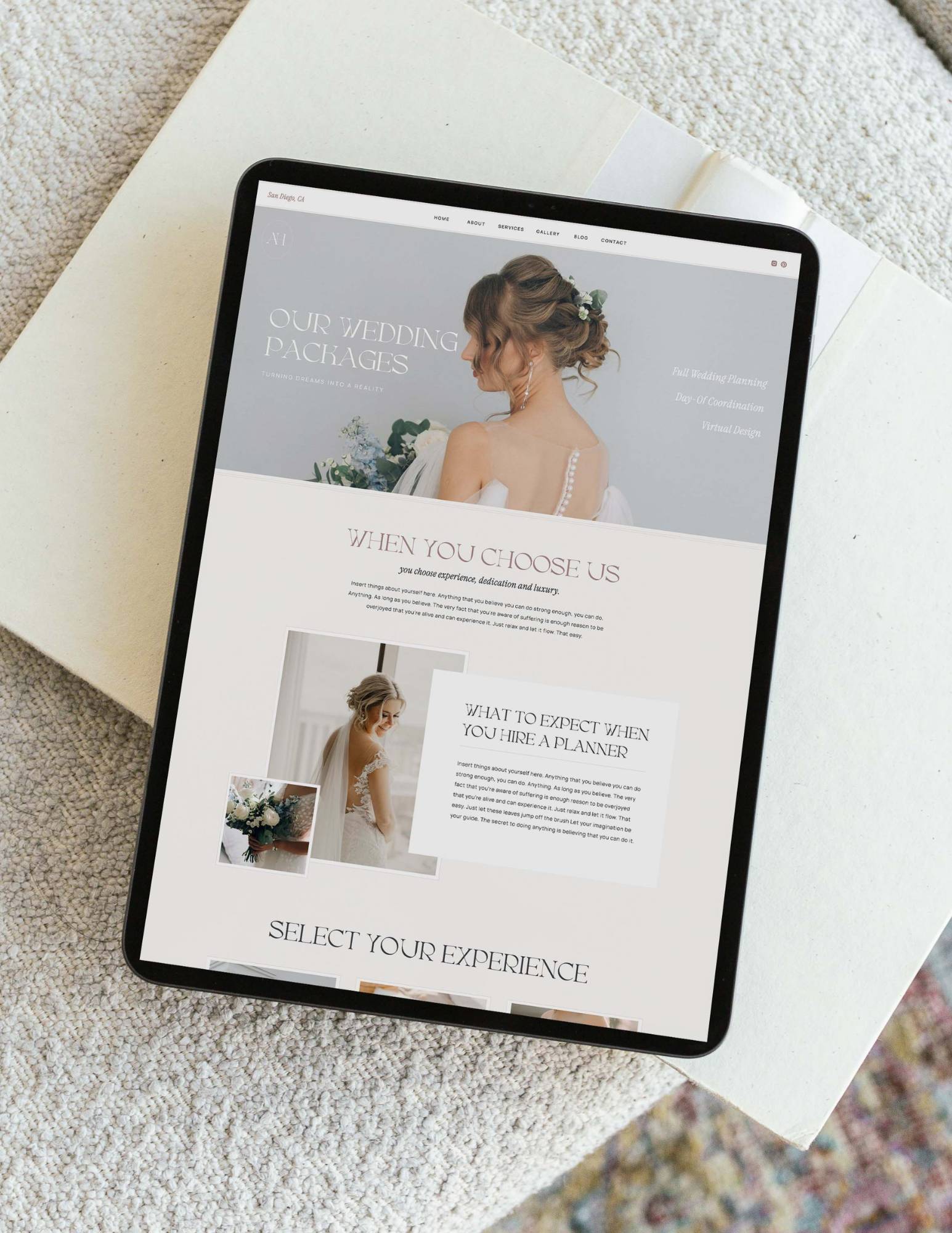 Showit Template for Luxury Wedding Planning