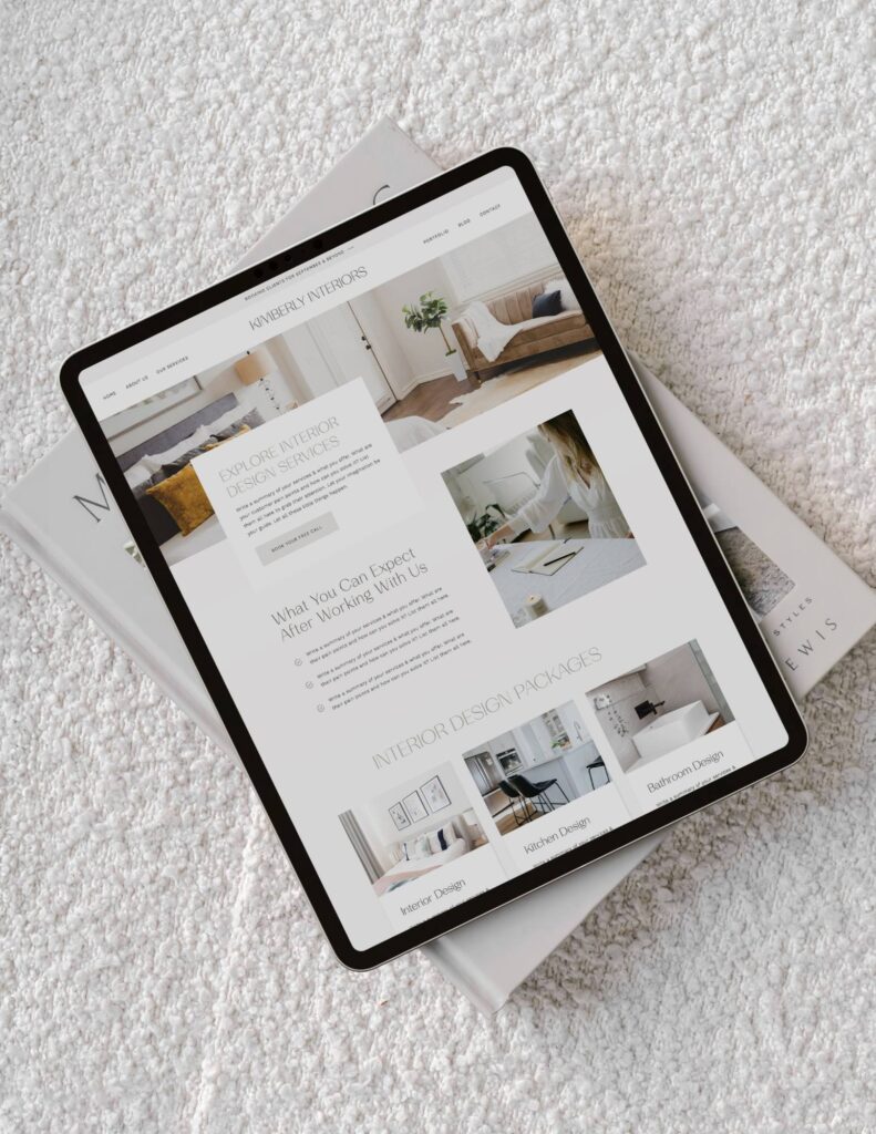 Showit Website Template for Interior Designers