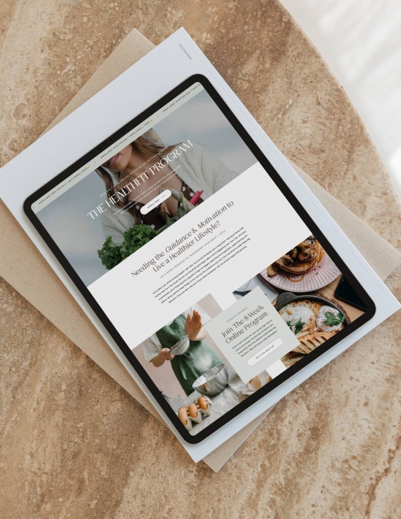 Showit Website Template for Nutrition and Dietitians