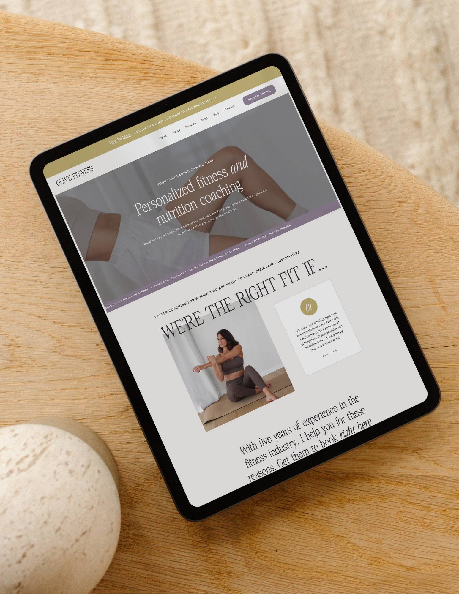 Showit Website Template for Fitness Coaches