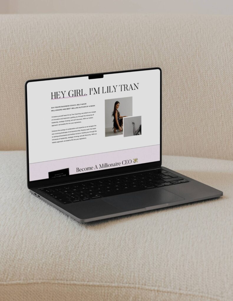 One Page Showit Template for Business Coaches