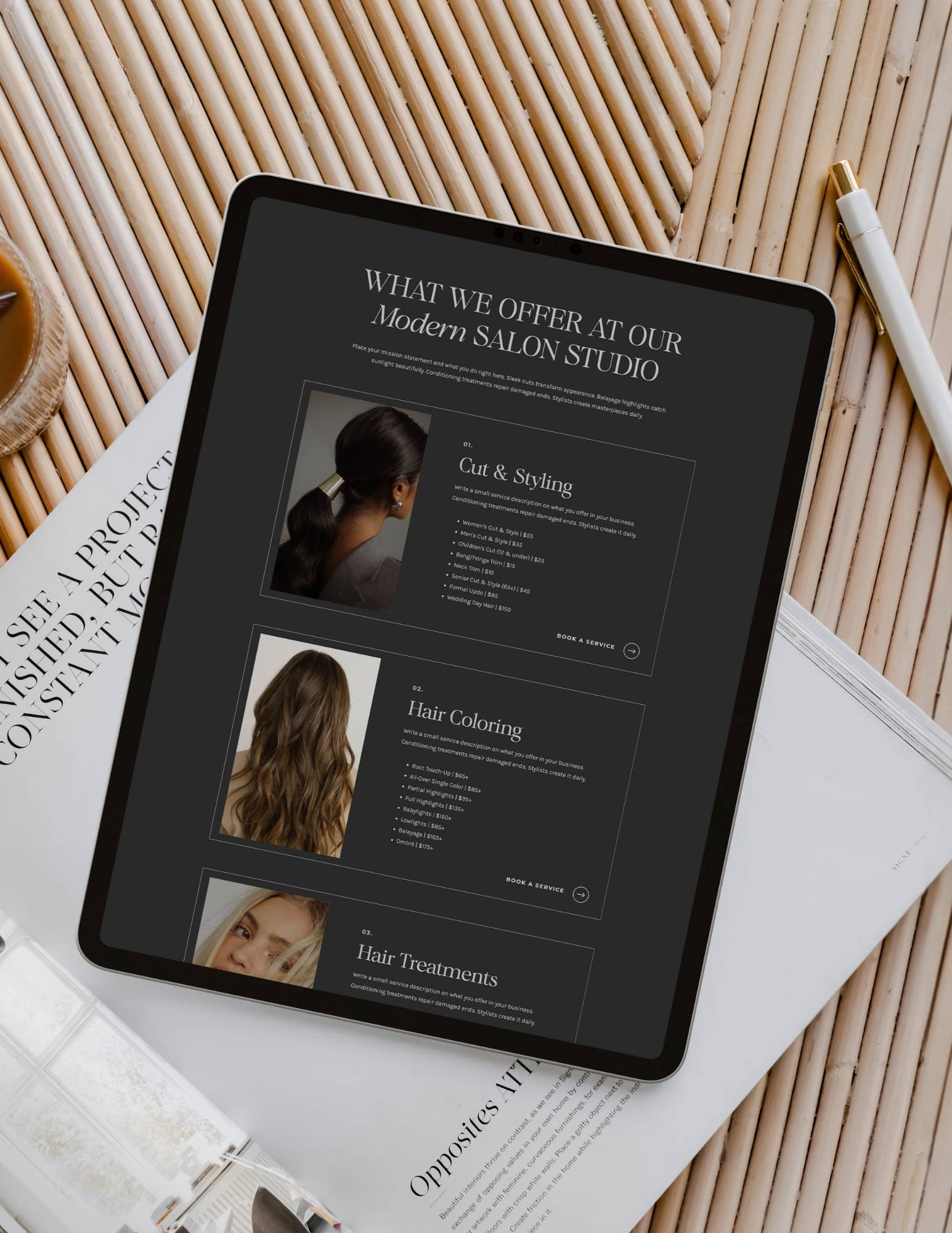 Showit Website Template for Hairstylists