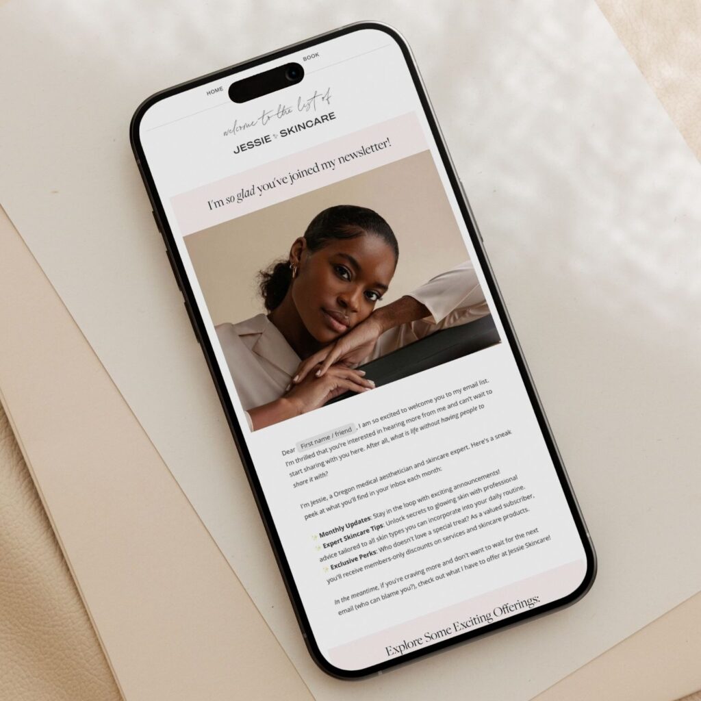 Jessie Flodesk Welcome Email Template