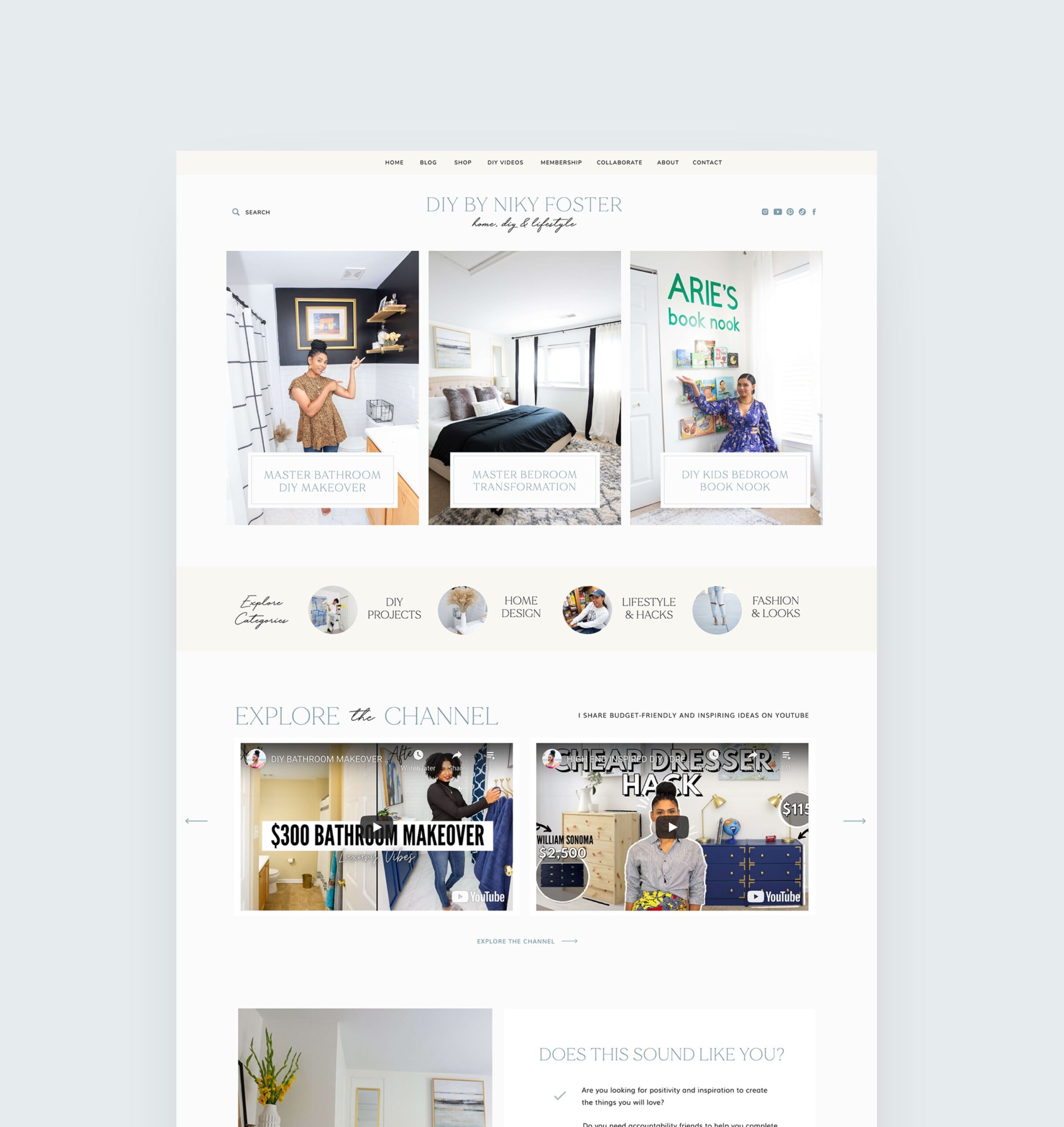 Custom Showit Website for Blogger and Content Creator