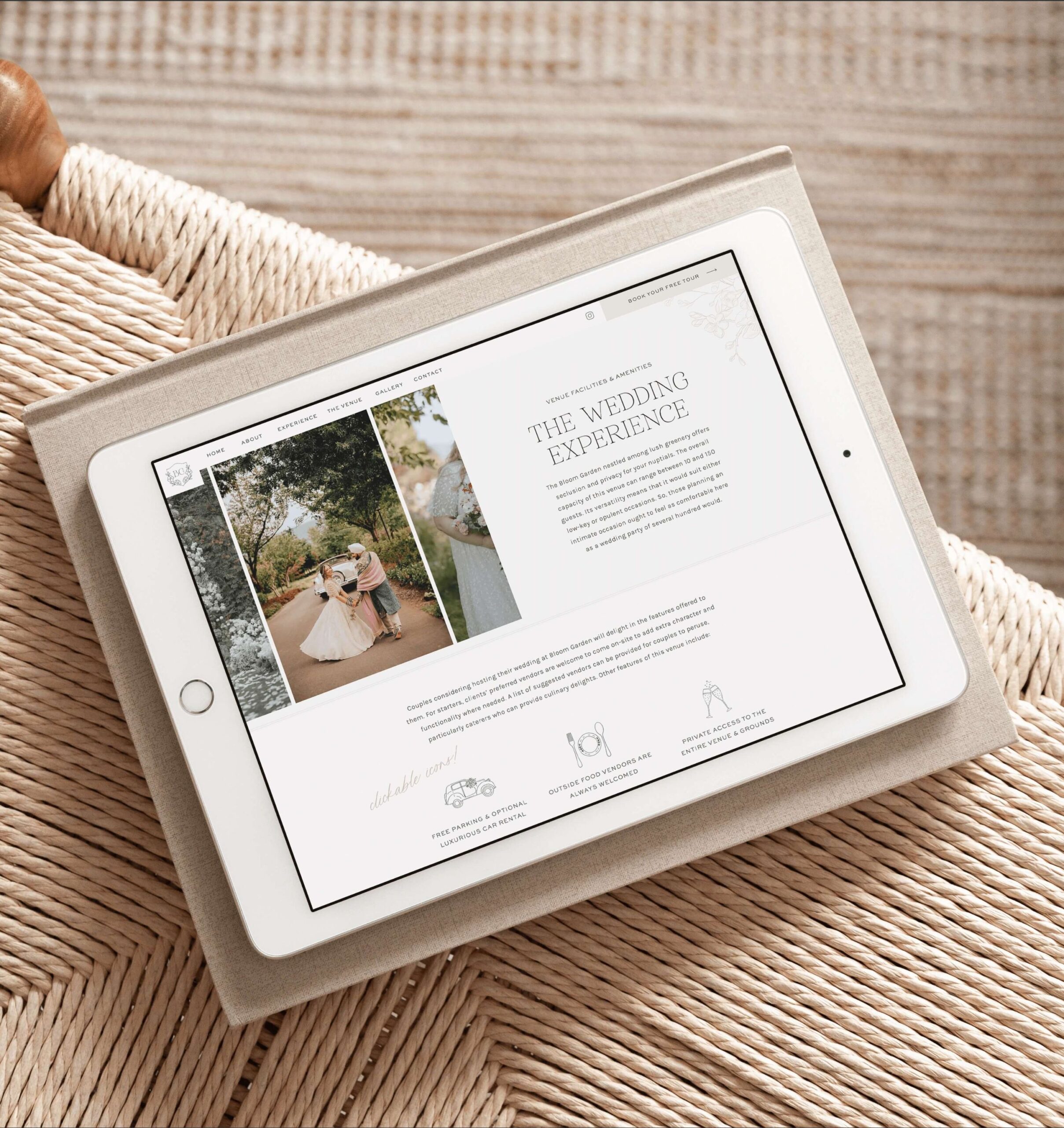 Custom Showit Website for Wedding Venue