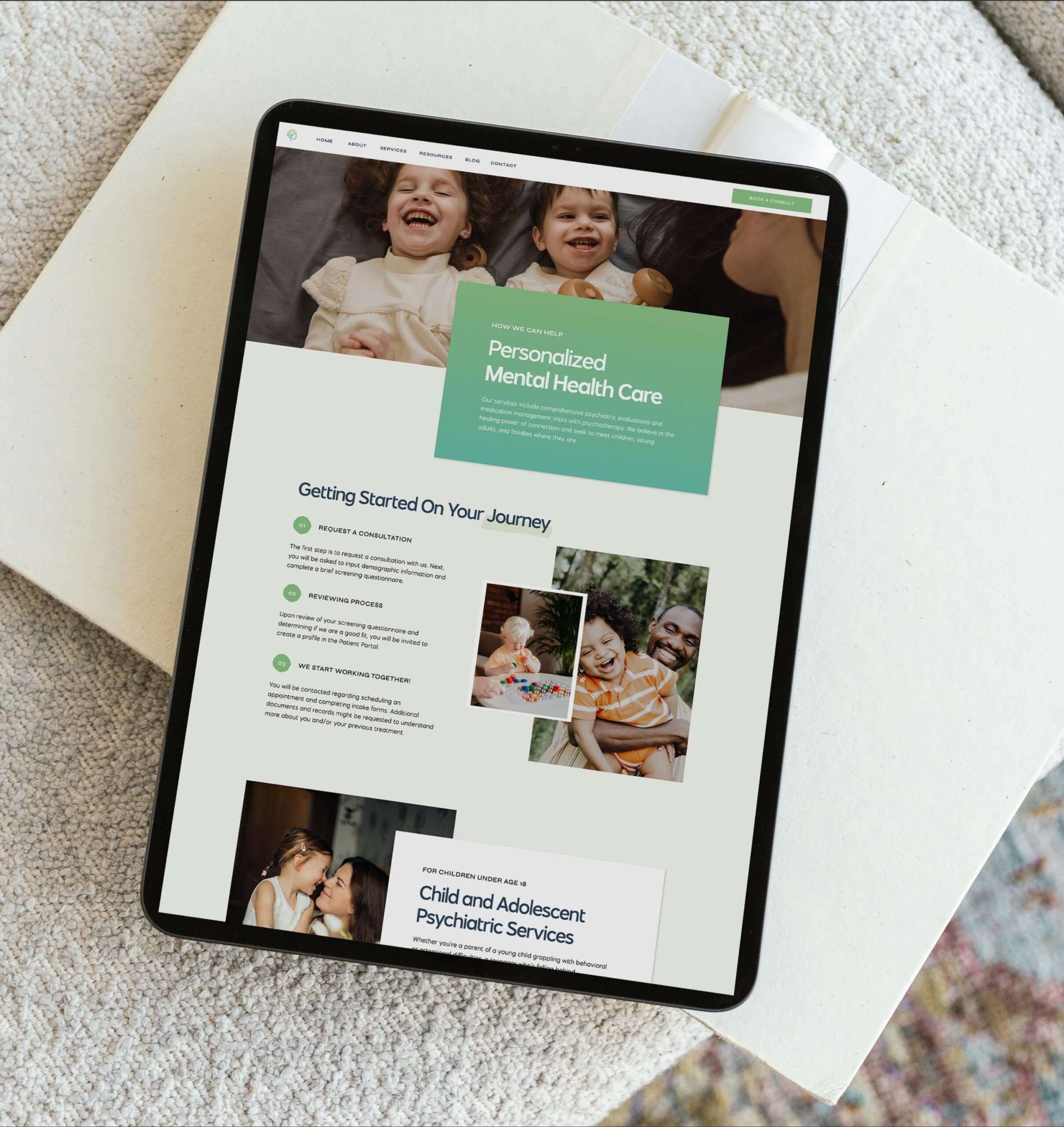 Custom Showit Wesbite for Psychologist