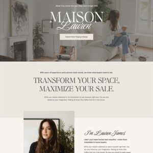 Showit Interior Designer Website Template