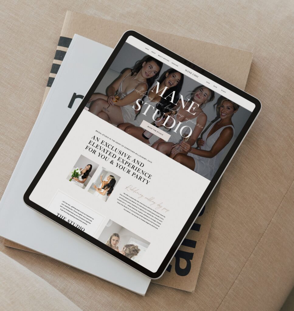 Custom Website Design for Beauty Company on Showit