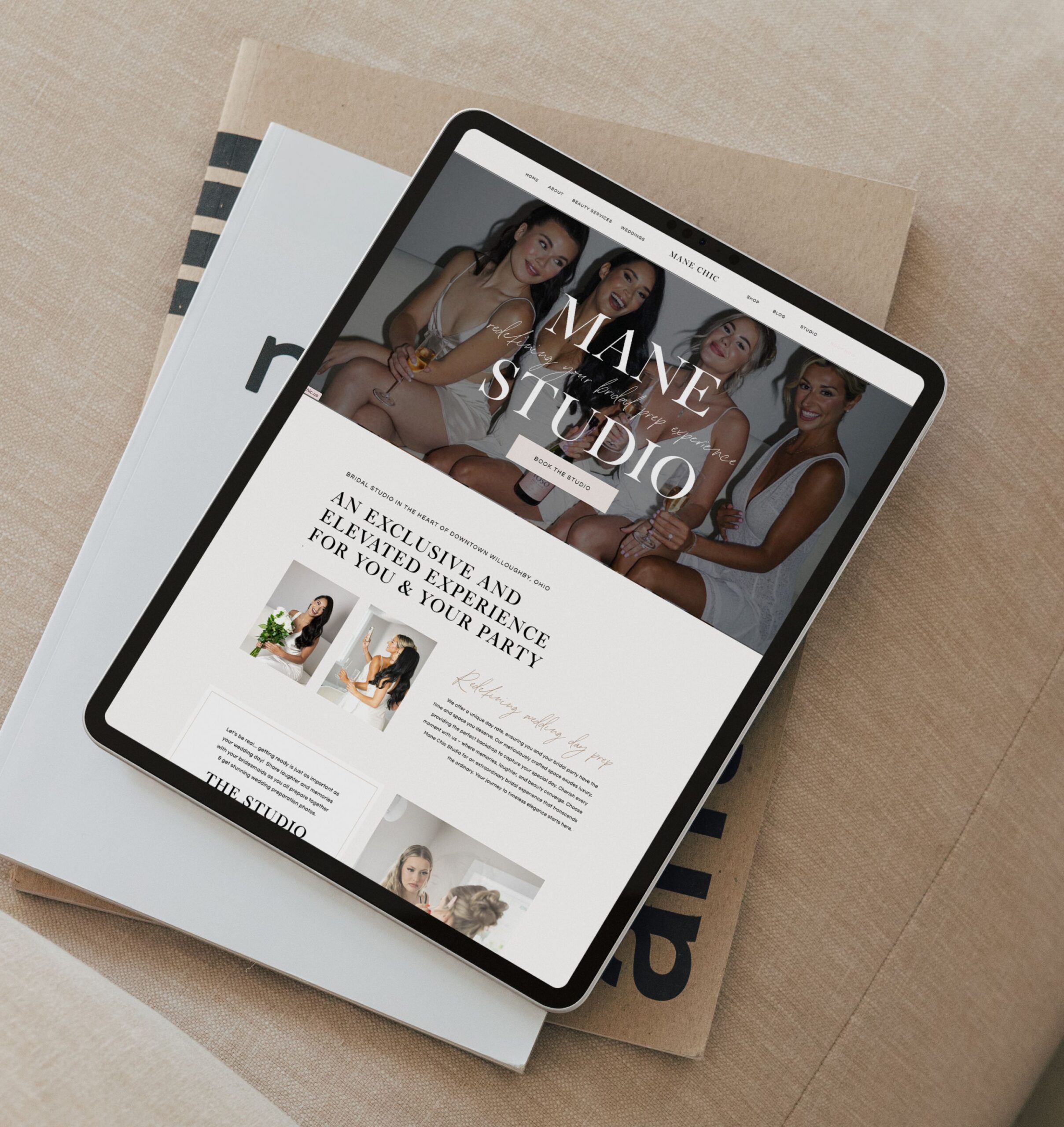 Custom Website Design for Beauty Company on Showit