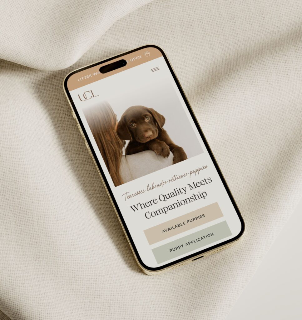 Custom Showit Website for Dog Breeder